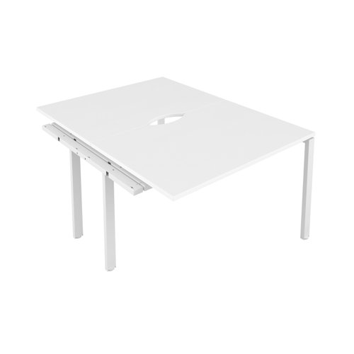 CB Bench Extension with Cut Out: 2 Person 1200 X 800 White/White
