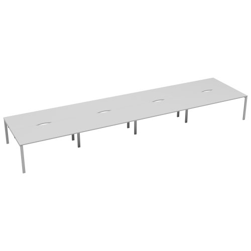 CB Bench with Cut Out: 8 Person 1200 X 800 White/White
