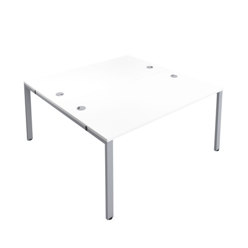 CB Bench with Cable Ports: 2 Person 1200 X 800 White/Silver