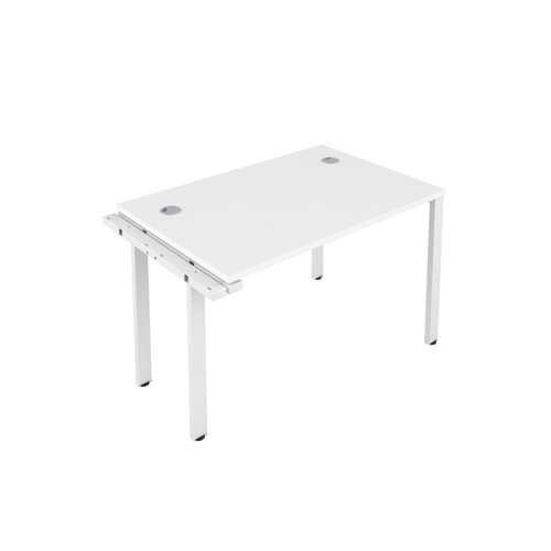 CB Bench Extension with Cable Ports: 1 Person 1200 X 800 White/White