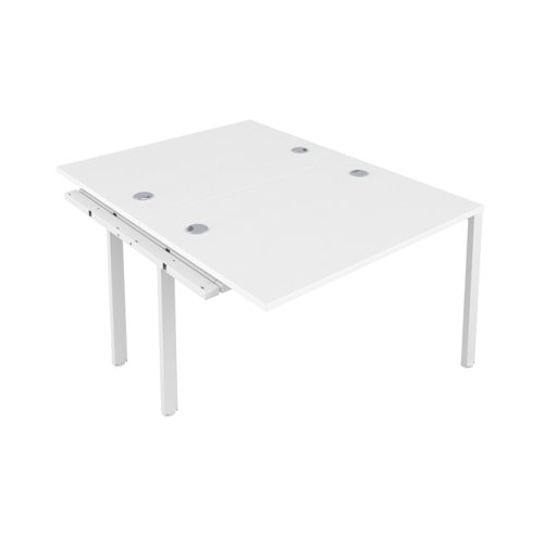 CB Bench Extension with Cable Ports: 2 Person 1200 X 800 White/White