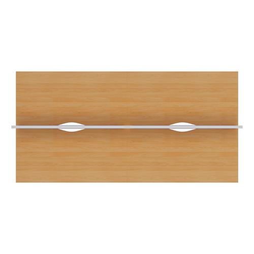 CB Bench with Cable Ports: 4 Person 1400 X 800 Beech/White