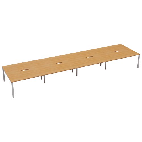 CB Bench with Cut Out: 8 Person 1400 X 800 Beech/White