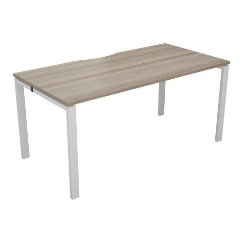 CB Bench with Cut Out: 1 Person 1400 X 800 Grey Oak/White