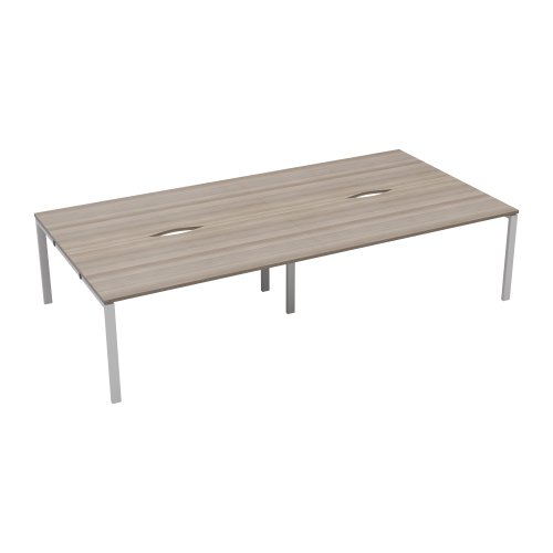 CB Bench with Cut Out: 4 Person 1400 X 800 Grey Oak/White