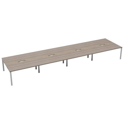 CB Bench with Cut Out: 8 Person 1400 X 800 Grey Oak/White