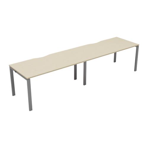 CB 2 Person Single Bench 1400 X 800 Cut Out Maple-Silver