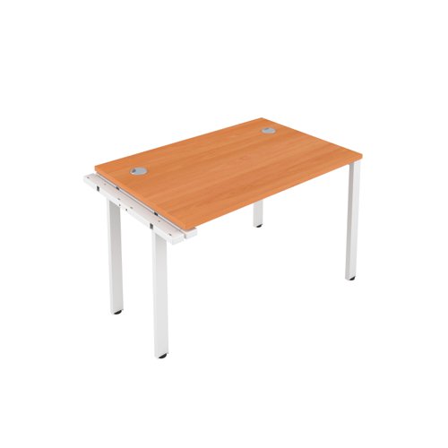 CB Bench Extension with Cable Ports: 1 Person 1400 X 800 Beech/White