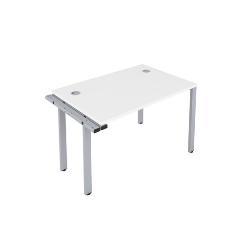 CB Bench Extension with Cable Ports: 1 Person 1400 X 800 White/Silver