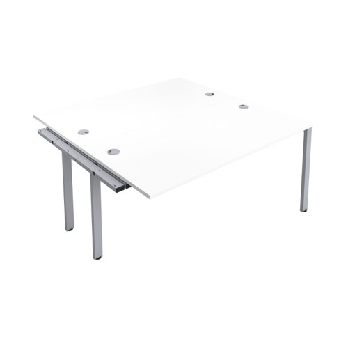 CB Bench Extension with Cable Ports: 2 Person 1400 X 800 White/Silver