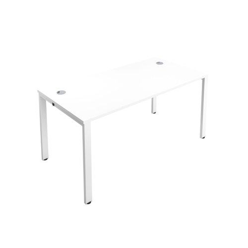 CB Bench with Cable Ports: 1 Person 1400 X 800 White/White