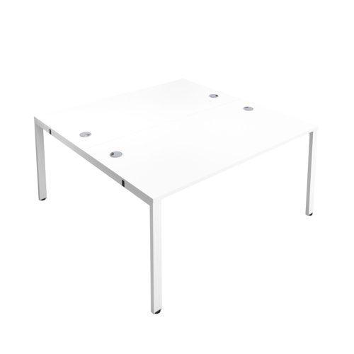 CB Bench with Cable Ports: 2 Person 1400 X 800 White/White