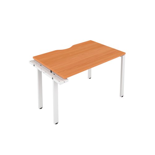 CB Bench Extension with Cut Out: 1 Person 1600 X 800 Beech/White