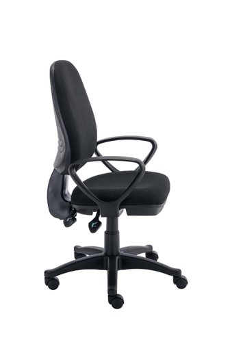 Versi 2 Lever Operator Chair Fixed Arms Black