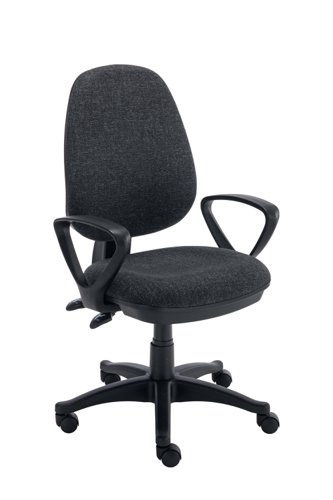 Versi 2 Lever Operator Chair Fixed Arms Charcoal