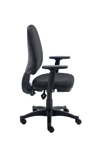CH0001CH+AC0002AA Versi 2 Lever Operator Chair with Adjustable Arms Charcoal