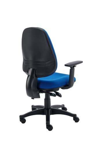 CH0001RB+AC0002AA Versi 2 Lever Operator Chair with Adjustable Arms Royal Blue