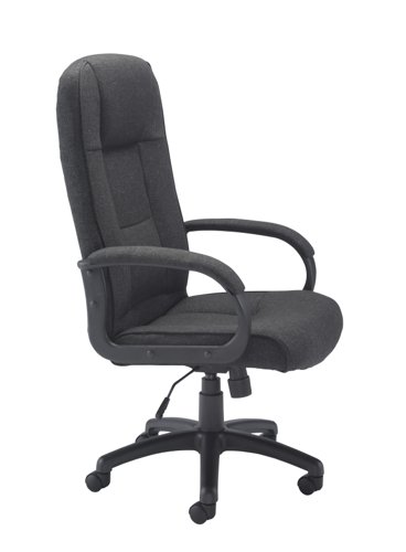 Keno High Back Fabric Executive Office Chair with Arms Charcoal CH0137CH