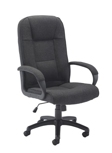 Keno High Back Fabric Executive Office Chair with Arms Charcoal CH0137CH