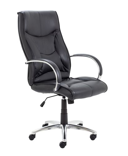 Whist High Back Leather Executive Office Chair with Arms Black CH0206