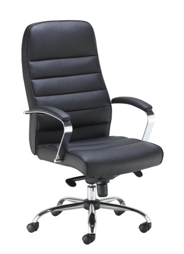 Ares High Back PU Executive Chair with Chrome Base & Arms Black CH0270BK