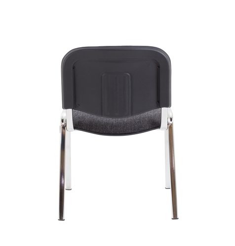 Jemini Ultra Multipurpose Stacking Chair 532x585x805mm Charcoal/Chrome KF03350