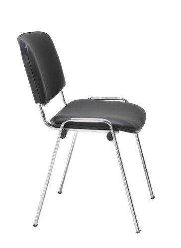 Club Chair with Chrome Black PU/Chrome