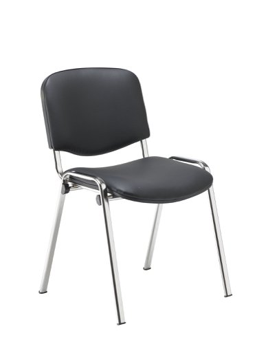 Club Chair with Chrome : Black PU/Chrome