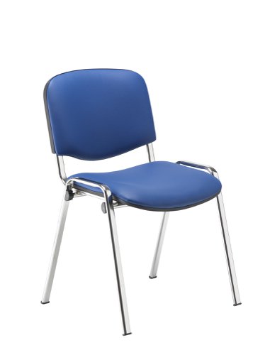 Club Chair with Chrome : Blue PU/Chrome
