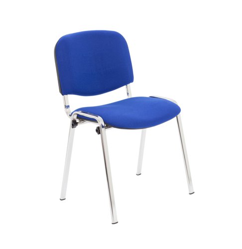 Club Chair with Chrome Royal Blue PU/Chrome