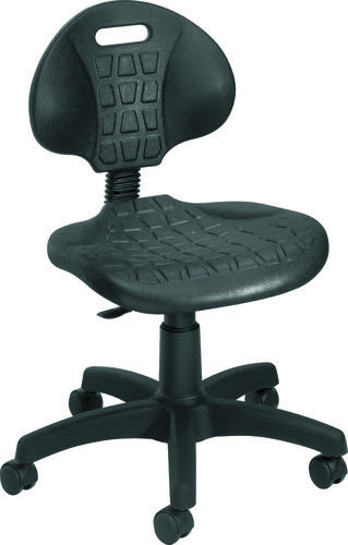 Factory Adjustable Wipe Clean Laboratory Chair PU Black CH0504