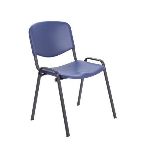 Canteen Chair Stackable Wipe Clean Plastic Blue CH0506BL