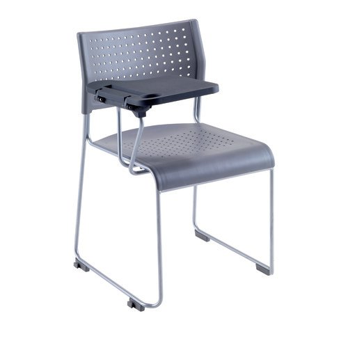 Twilight Stacker Chair with Writing Tablet Black