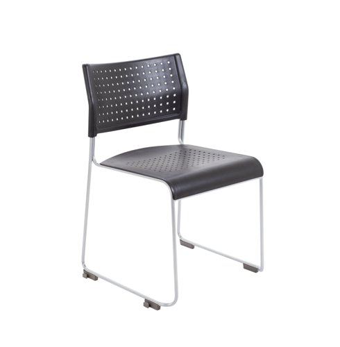 Twilight Metal Stacker Stackable Visitors Chair Black