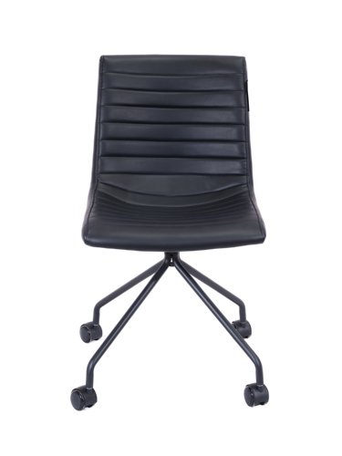 Veer Chair with 4 Star Base Black PU/Black