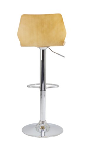 The Stork Gas Lift Stool is the perfect addition to any canteen or cafe environment. With its height adjustable feature, it can accommodate any user's needs. The sculpted seat and back with wood veneer finish or lacquer provide comfort and style. The chrome trumpet base adds a modern touch to the design. Available invarious wood finishes, it can match any decor. This stool is not only stylish but also practical, making it a great investment for any business. Upgrade your seating options with the Stork Gas Lift Stool and provide your customers with a comfortable and stylish experience.