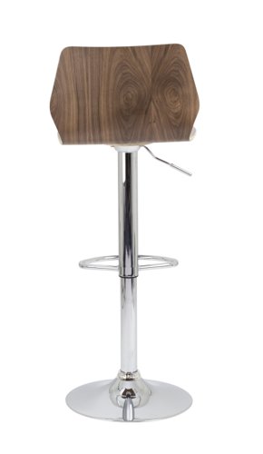 The Stork Gas Lift Stool is the perfect addition to any canteen or cafe environment. With its height adjustable feature, it can accommodate any user's needs. The sculpted seat and back with wood veneer finish or lacquer provide comfort and style. The chrome trumpet base adds a modern touch to the design. Available invarious wood finishes, it can match any decor. This stool is not only stylish but also practical, making it a great investment for any business. Upgrade your seating options with the Stork Gas Lift Stool and provide your customers with a comfortable and stylish experience.