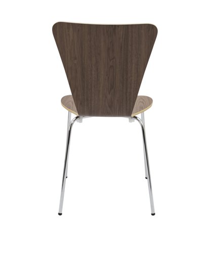 Heavy Duty Picasso Walnut Wood Canteen Chair Stackable CH0672WA