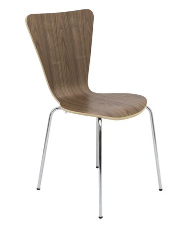 Heavy Duty Picasso Walnut Wood Canteen Chair Stackable CH0672WA