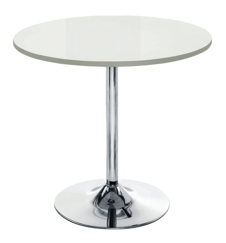 Ellipse Trumpet Base Table 800mm White