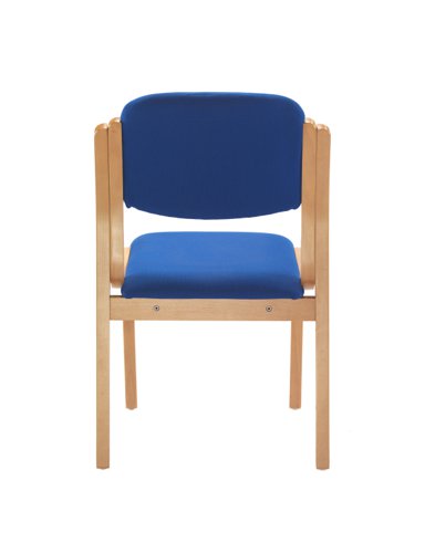 Renoir Stackable Chair Wood Frame Royal Blue Upholstered CH0705RB
