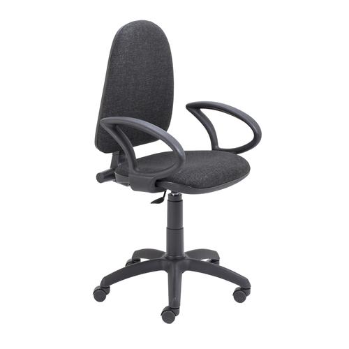 Zoom Highback Operator Chair with Fixed Arms Black