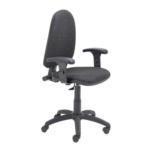 Zoom Highback Operator Chair with Adjustable Arms Black