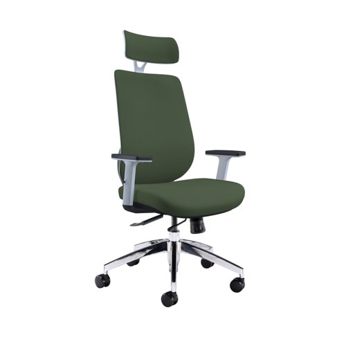 Maldini High Back Office Chair Green/White