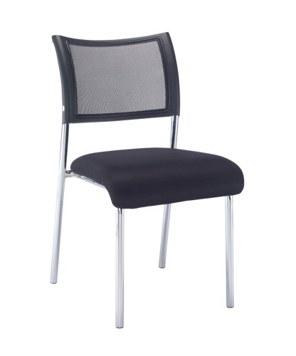 Jupiter Mesh Side Chair : Black/Chrome