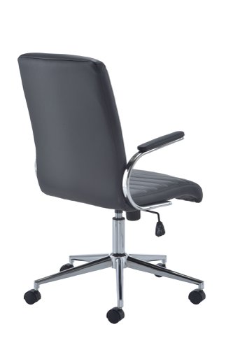 Baresi PU High Back Executive Office Chair with Arms Chrome Base Black CH0789BK