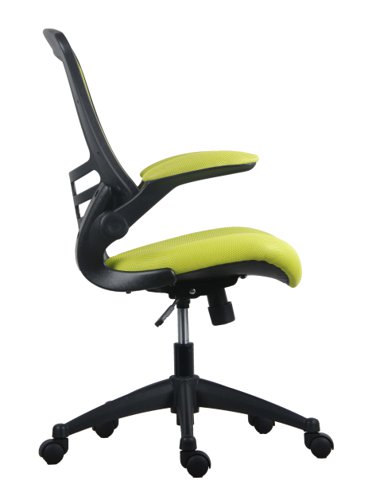 Marlos Mesh Back Office Chair With Folding Arms Green
