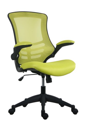 Marlos Mesh Back Office Chair With Folding Arms Green