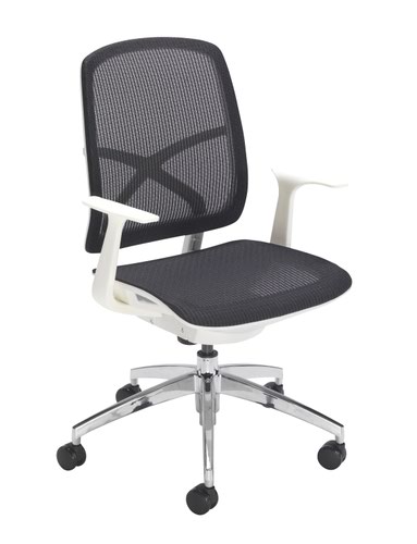 Zico Adjustable Mesh Operator Office Chair with Arms White CH0799