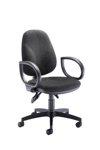 Concept Deluxe Chair With Fixed Arms - Charcoal